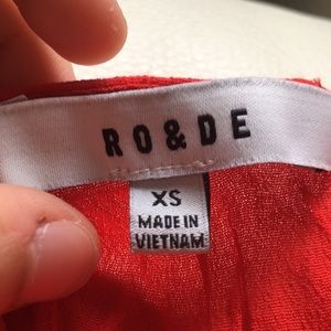Ro & De Tops - Ro & De tie up bright tomato red ruffle shirt Ro & De Tops - Ro & De tie up bright tomato red ruffle shirt